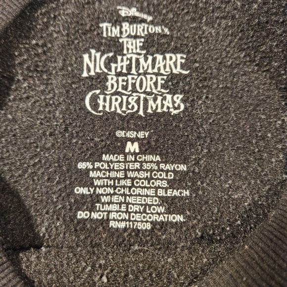 Disney Nightmare Before Christmas Oogie Boogie Mens Medium Sweatshirt Black Dice - Picture 3 of 8